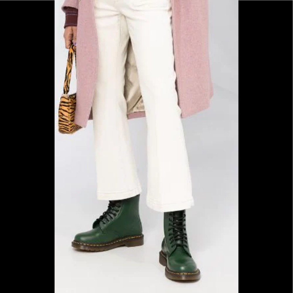 FRAME La Bardot High Waist Crop Flare in Cream